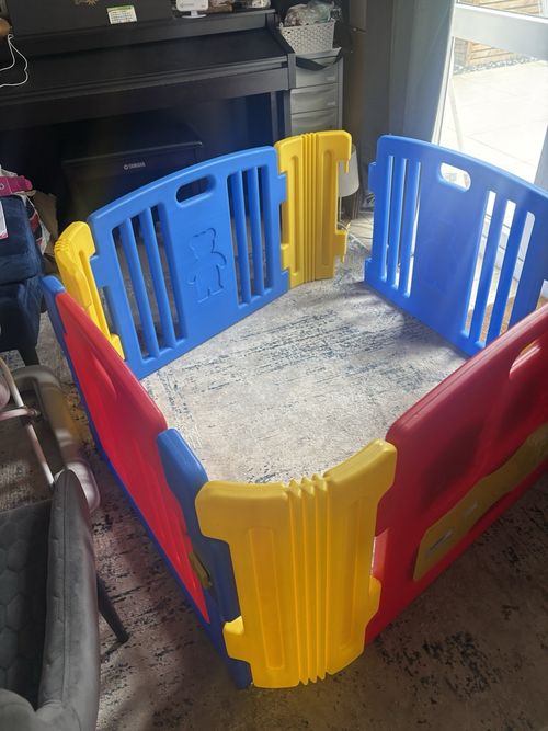 Foldable Baby Play Pen Panels Plastic, Indoor/Outdoor — image 1