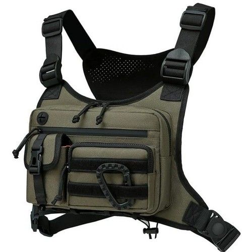 Chest Rig Bag Running Vest Hip Hop Tactical Harness Waist Pack Shoulder Bag Men