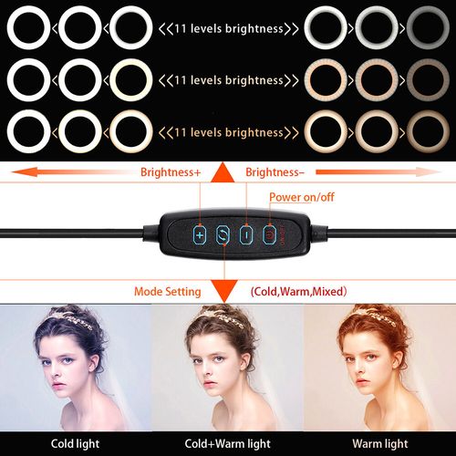 12" LED Ring Light with Tripod Stand Phone Mount for YouTube Makeup Video Live — image 5