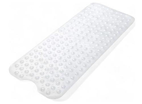 Non Slip Shower Mat Extra Long 100x40cm Clear Bath Mat Anti Mould Suction Cups — image 1