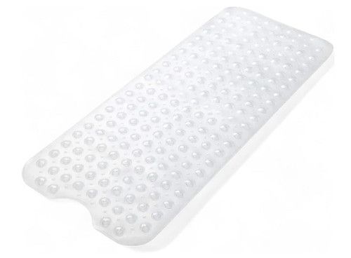 Non Slip Shower Mat Extra Long 100x40cm Clear Bath Mat Anti Mould Suction Cups