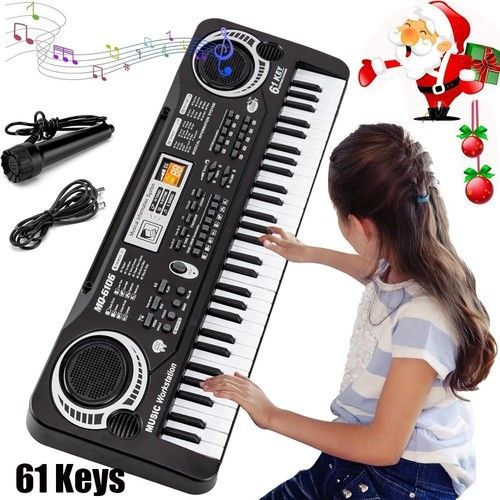 61 Key Electric Digital Piano Musical Beginner Electronic Keyboard Instrument UK