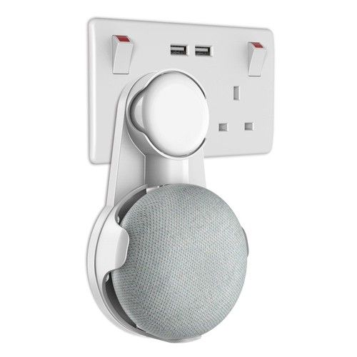 Gelink Socket Wall Mount for Google Home Mini, Nest Mini (2nd gen) White 