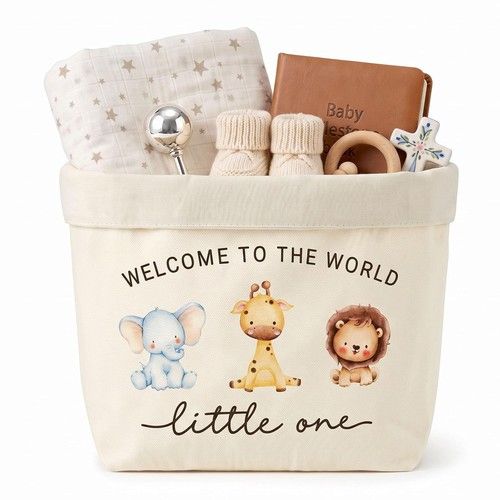 Empty Newborn Baby Hamper Gift Basket Boys Girls Baby Shower Gifts Bag