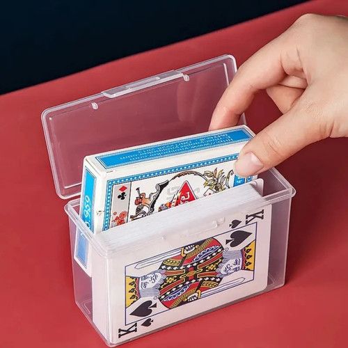 1/2pcs Clear Playing Card Box Deck Case Poker Card Holder Storage Container UK