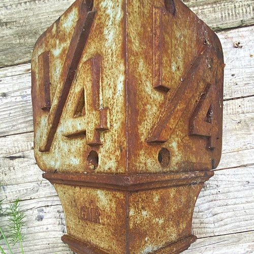 Cast Iron Railway Milepost Marker 1/4 Hardware Railwayana GNR Great Northern