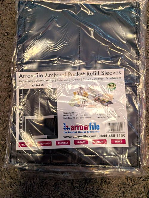 6 Packs Arrowfile Acid-Free Archival Photo Sleeve Refill 6x4 10 Pack RA8615B — image 1