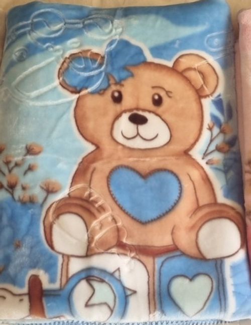 Baby Blanket Boy Girl Fleece 2ply Super Soft Warm Mink Pram Cot (110 x 140cm)