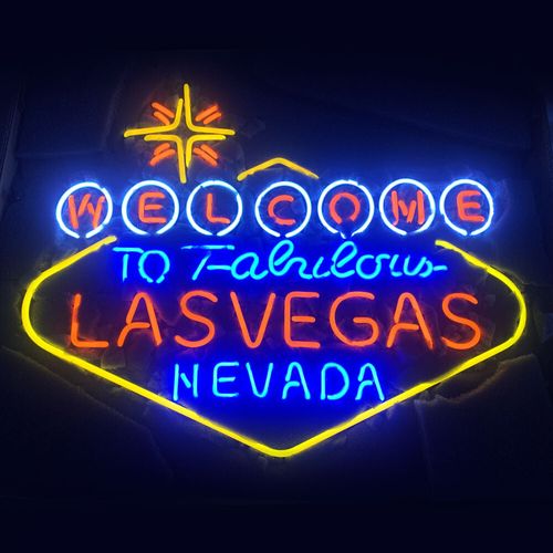 Welcome to Fabulous Las Vegas Nevada Neon Sign Light Casino Wall Hanging 24"x20" — image 2
