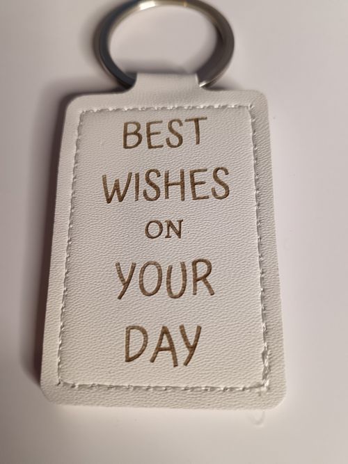 Personalised Leather Keyring – Custom Engraved Luxury Key Fob Gift — image 1