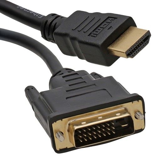 DVI-D 24+1pin Male to HDMI Digital Cable Lead GOLD 3m Monitor PC TV