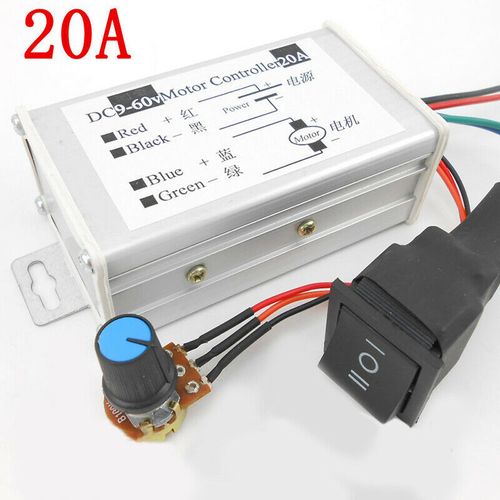 12V 24V Max 20A PWM DC Motor Stepless Variable Speed Control Controller Switch — image 4