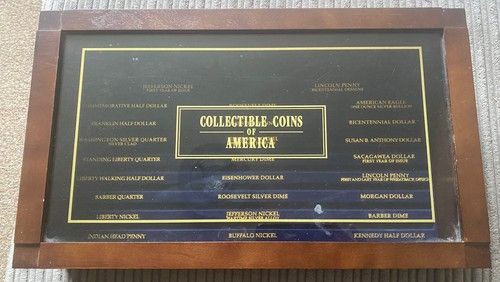 Collector Coins of America Coin Display Case/Frame Boxed for Dollars & Cents