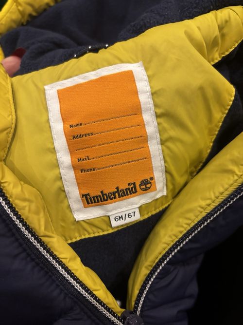 Baby Timberland Jacket 6m Navy And Mustard Yellow — image 3