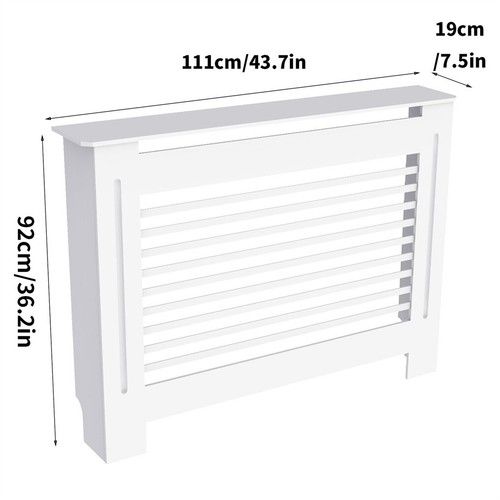 83/92/100cm Modern Radiator Cover Grill Shelf Cabinet Oak ALL Sizes Modern Shelf