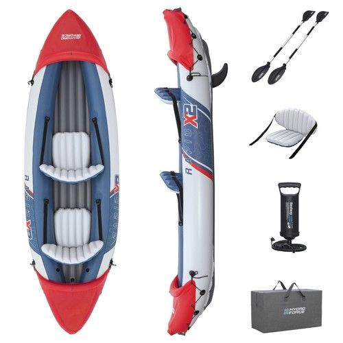 Bestway Hydro-Force 2 Person Inflatable Kayak Oars Pump Bag - New Opened Box