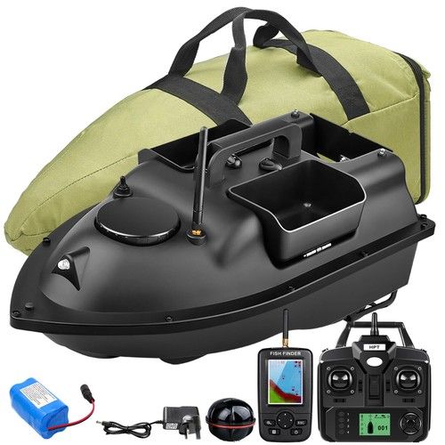 500M GPS Fishing Bait Boat 3 Hoppers Hook Carry Boat LCD Fishfinder With Sonar