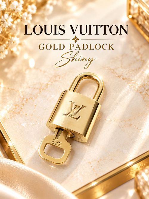 Authentic Louis Vuitton Gold Lock and Key Excellent Shiny — image 2