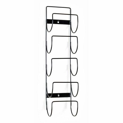 5 Bottle Wine Rack Black Metal Wall Mounted Storage Holder Shelf Kitchen Vine UK — image 6