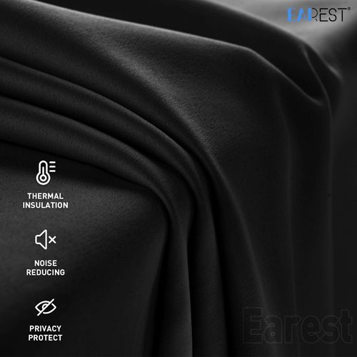 2PCS Blackout Curtains Eyelet Ring Top Thick Thermal Ready Made Pair + Tie Backs — image 4