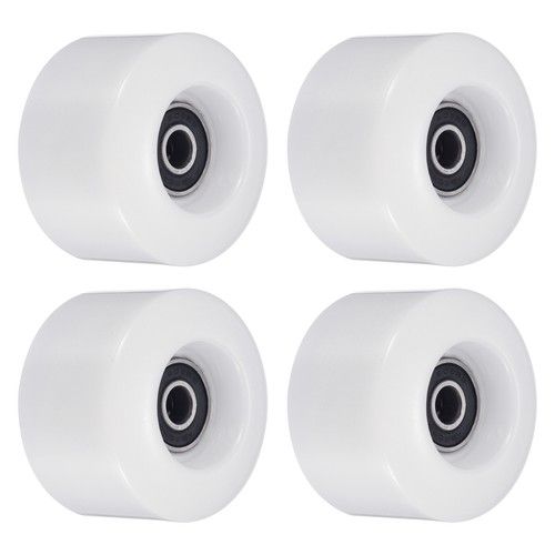 4pcs 55mm Skateboard Wheel with Bearings ABEC-9 Street Wheels Cruiser 80A White