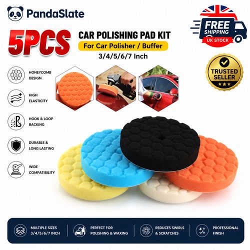 5 PCS 125mm Polishing Pads 5 "Polishing Disc Pad Hook&loop Auto Buffing Sponge