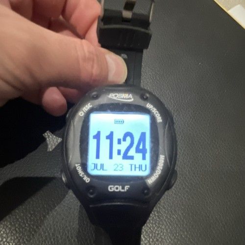 POSMA GT1 Golf GPS Watch Black with GPS Sensor & Scorecard Feature