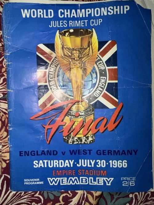 World Cup Final Souvenir Programme England v West Germany Wembley 30 July 1966
