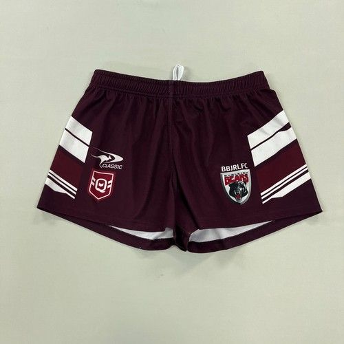 Burleigh Bears Footy Shorts QRL QLD Rugby League Team Player Mens Large L W34