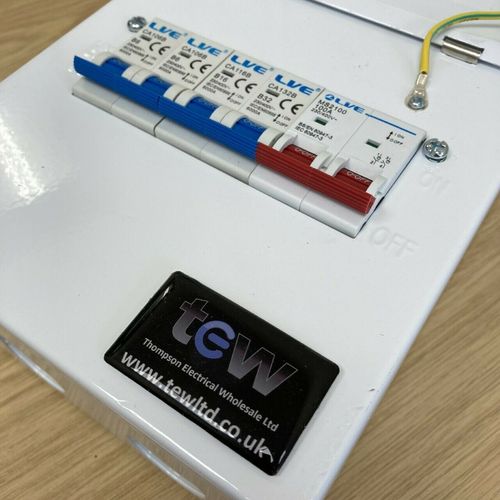 Live Electrical 100A 4 Usable Way Metal Clad Consumer Unit + 4 MCB's — image 2