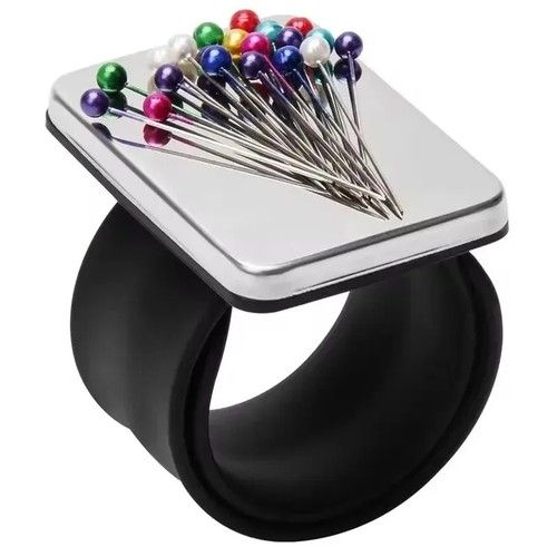 Magnetic Wrist Snap Sewing Pin Cushion Pins Holder Silicone Strap Bracelet