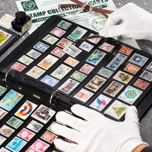 10 Sheets Double-Sided Stamp Album Pages 7 Pockets Collecting Inserts Binder — image 6
