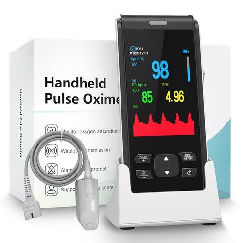 Handheld Pulse Oximeter SpO2 Blood Oxygen Finger Heart Rate Monitor for Home Use