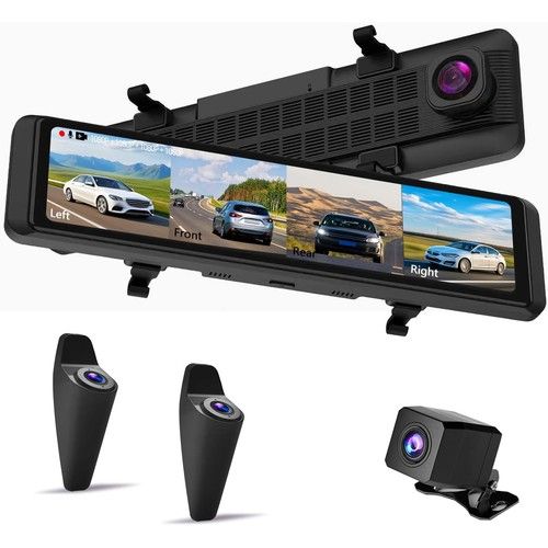RearView Mirror 4K Dash Cam Car DVR Camera 360° View ADAS Blind Spot Detection*