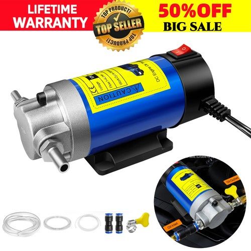 12V 100W Electric Car Oil Extractor Pump For Transfer Fluid Engine Vacuum w/Hose
