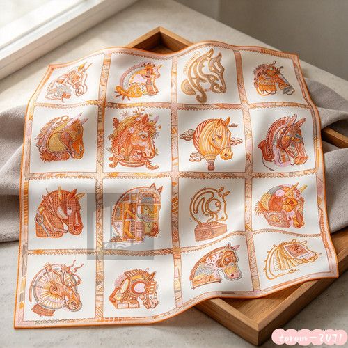 Hermès Urban architectural style print pattern Square silk scarf 35*35in