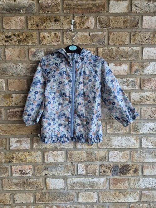 Girls Squirrel Floral Rain Coat Size 18 - 23 Months