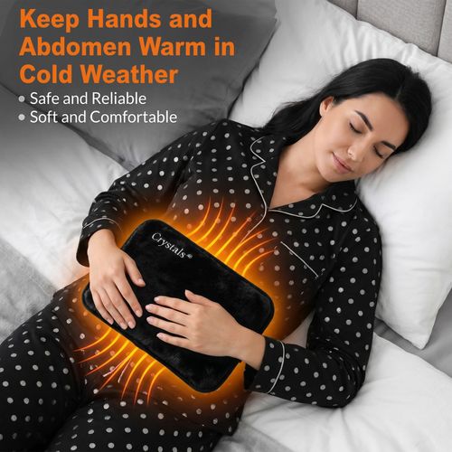 Rechargeable Electric Hot Water Bottle Bed Hand Warmer Massaging Cozy Heat Pad — image 3