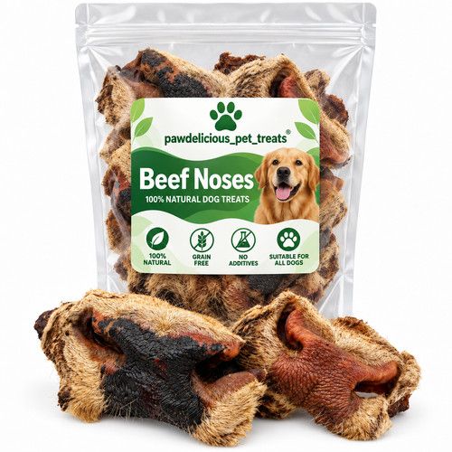 1Kg Beef Noses for Dog 100% Natural Beef Dog Treat Meaty Snacks Dog Chew Crunchy