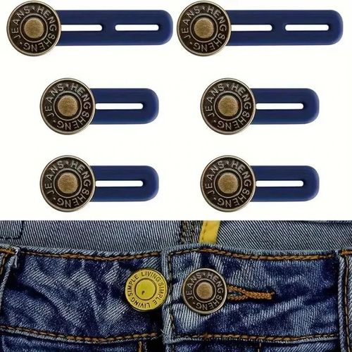 6 Pcs Button Extender for Trousers, Button Waist Extender, Pants Waist Extender — image 1