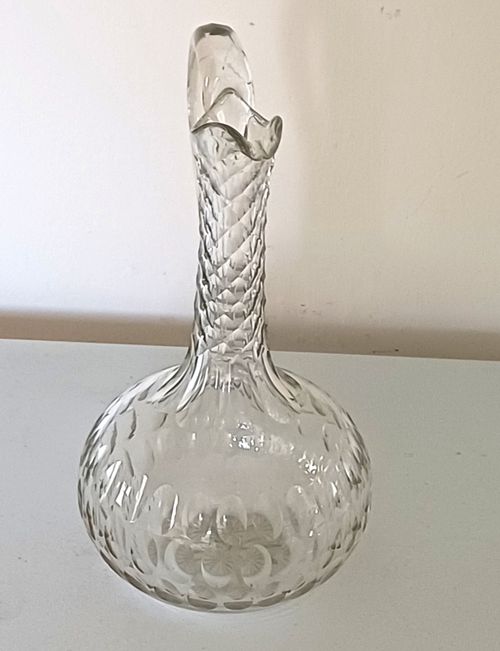 Antique Edwardian  cut glass ewer /claret jug. Circa 1910 — image 2