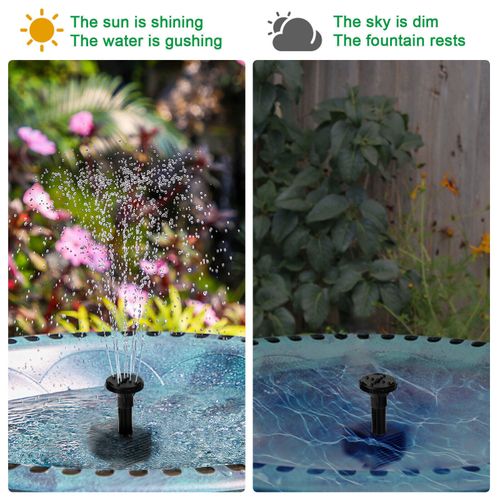 Solar Pond Pump Power Fountain Submersible Water Garden Pool Feature Kit Panel — image 9