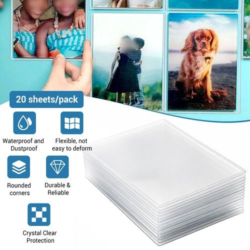 4" x 6" Hard PVC Sleeves Sheet Protector for Photo Postcard Trading Card Holders