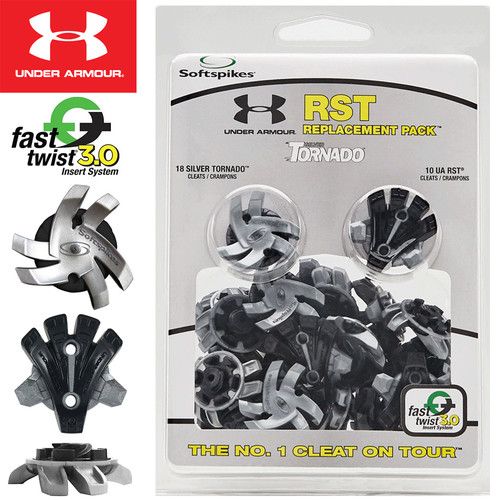 UNDER ARMOUR SOFT SPIKES SILVER TORNADO & UA RST SOFT SPIKE SET / GOLF SPIKE SET