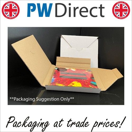 WHITE CD size BOX LARGE LETTER CARDBOARD SHIPPING MAILING POSTAL BOXES PIP mail