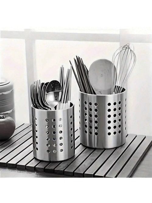 Stainless Steel Utensil Holder Cutlery Organiser Spoon Fork Chopstick Storage