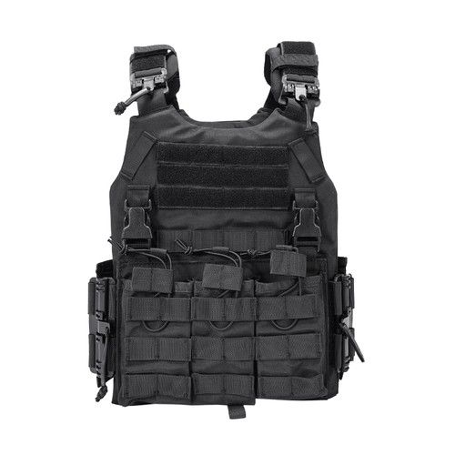 Tactical Camo Vest Quick Release Molle Airsoft Combat Plate Carrier Mag Pouch