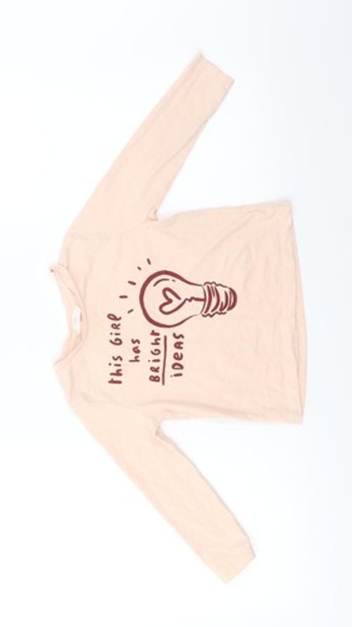 Girls UK Size 5 Years Mng Pink Basic T-Shirt