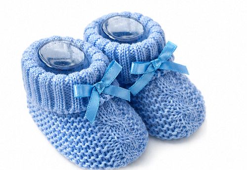 Newborn Baby Booties Bow 0-3 Months Knitted Soft Ribbon White Pink Blue Grey