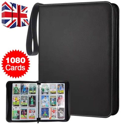 Trading Cards Album Folder 1080 Pockets Card Binder Holder Game Card Sleeves UK